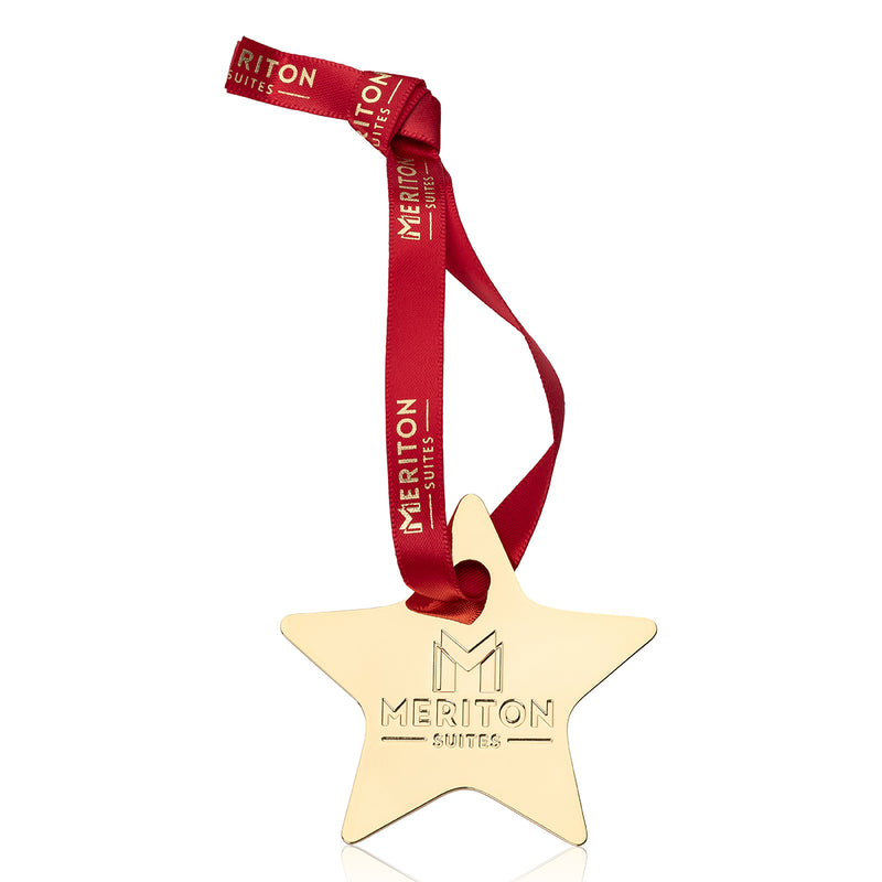 Gold Star Christmas Tree Ornament