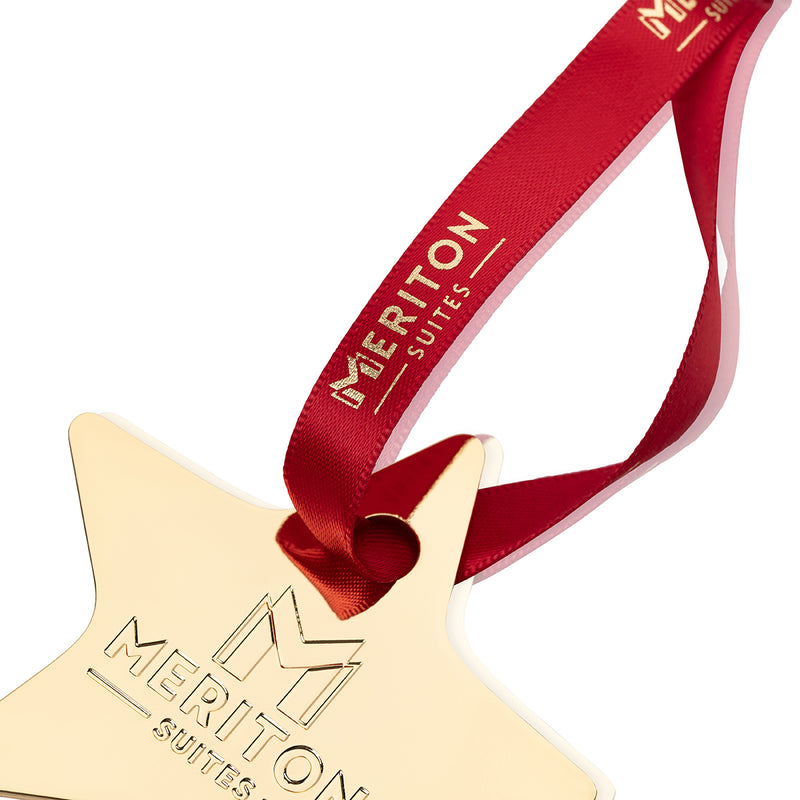 Gold Star Christmas Tree Ornament
