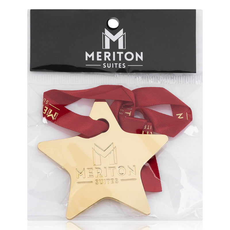 Gold Star Christmas Tree Ornament