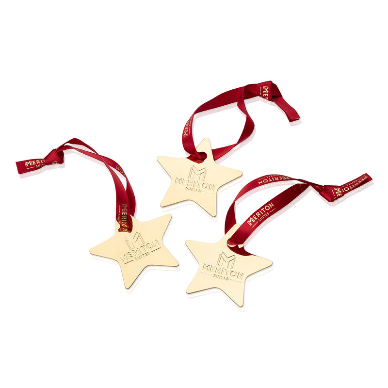 Gold Star Christmas Tree Ornament