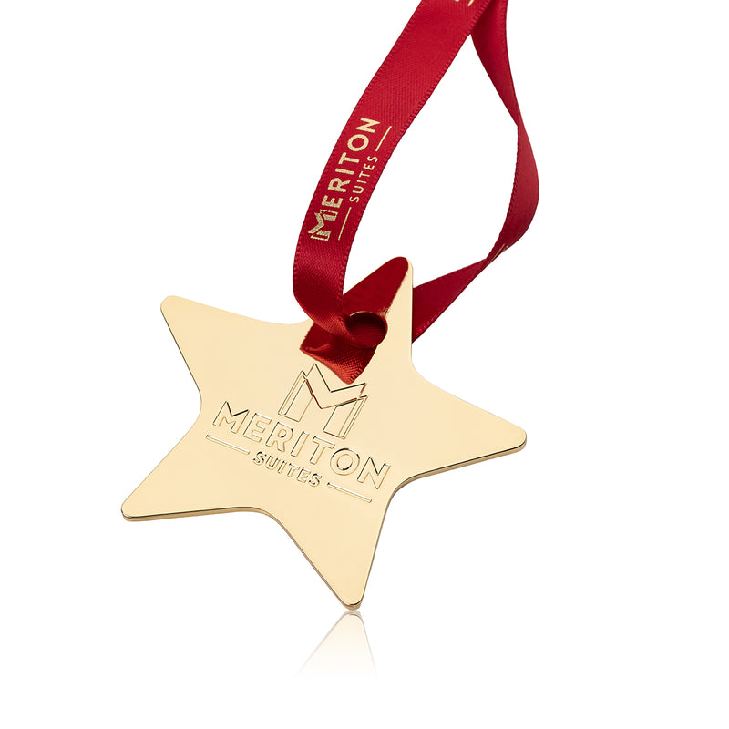Gold Star Christmas Tree Ornament